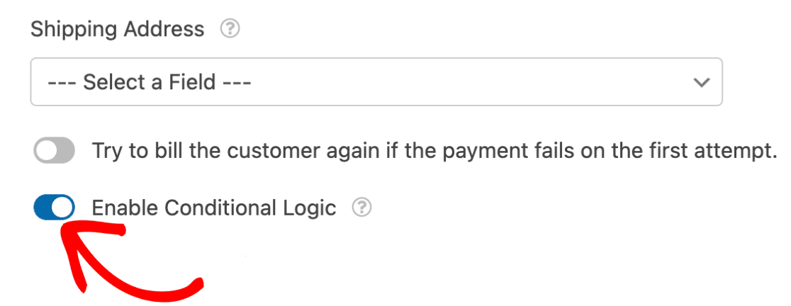 Enable conditional logic for recurring payments