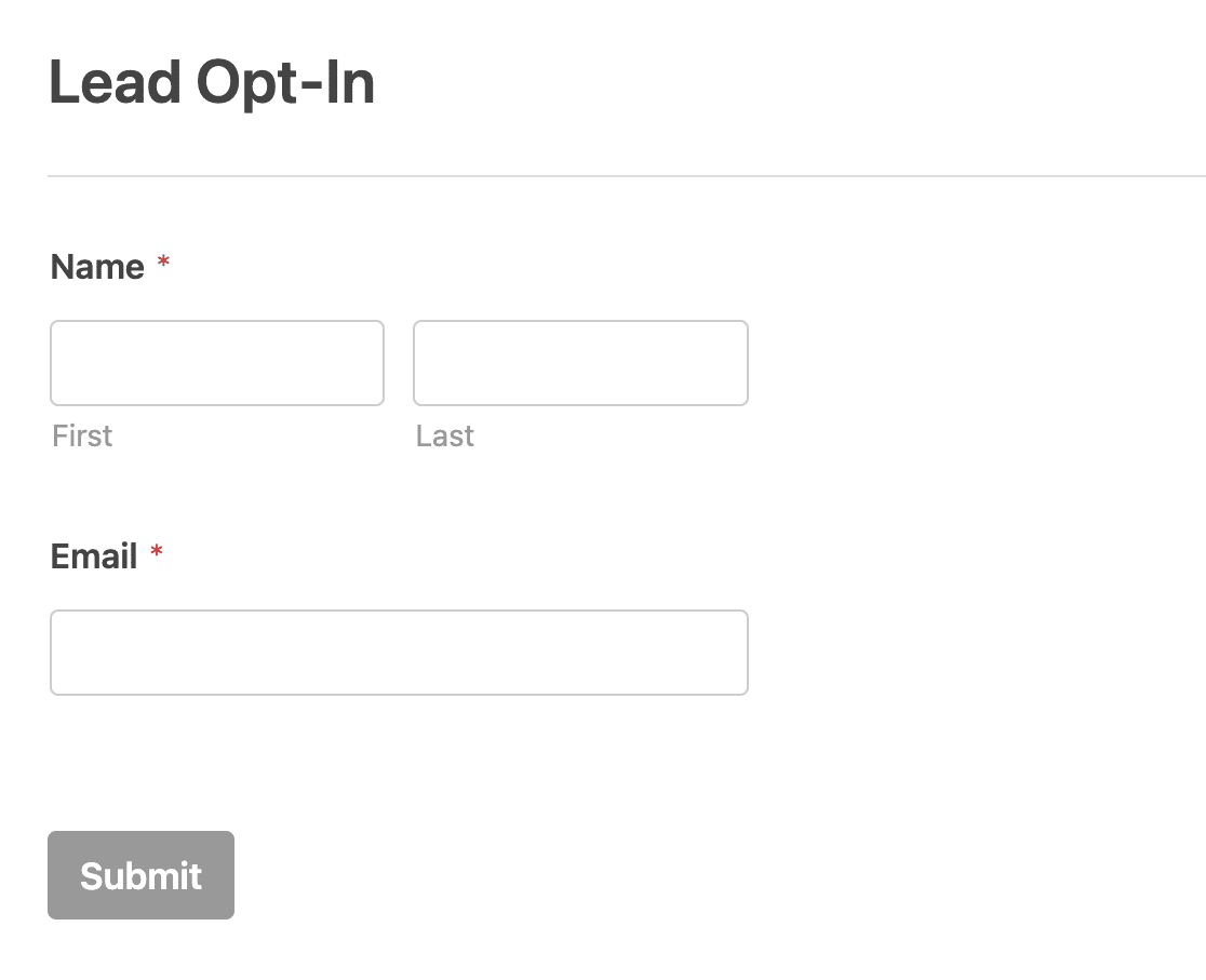 The Opt-In Form template