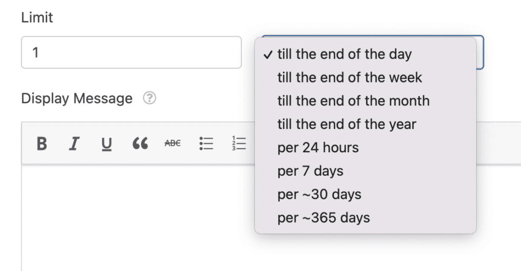 Select limit