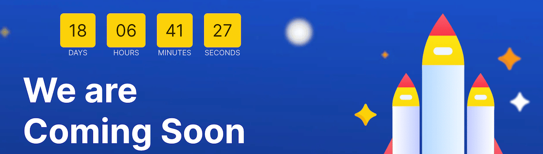 A countdown timer on our SeedProd landing page