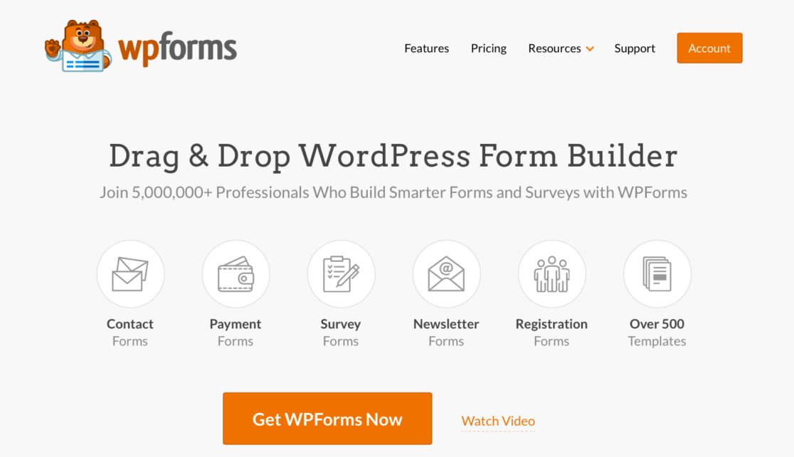 WPForms website