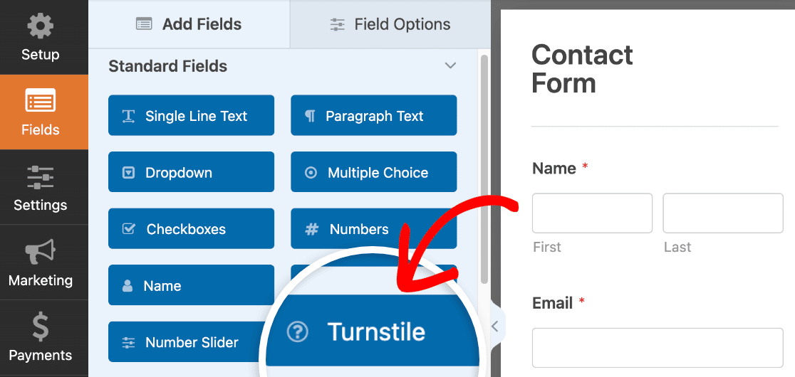Adding Turnstile to a form