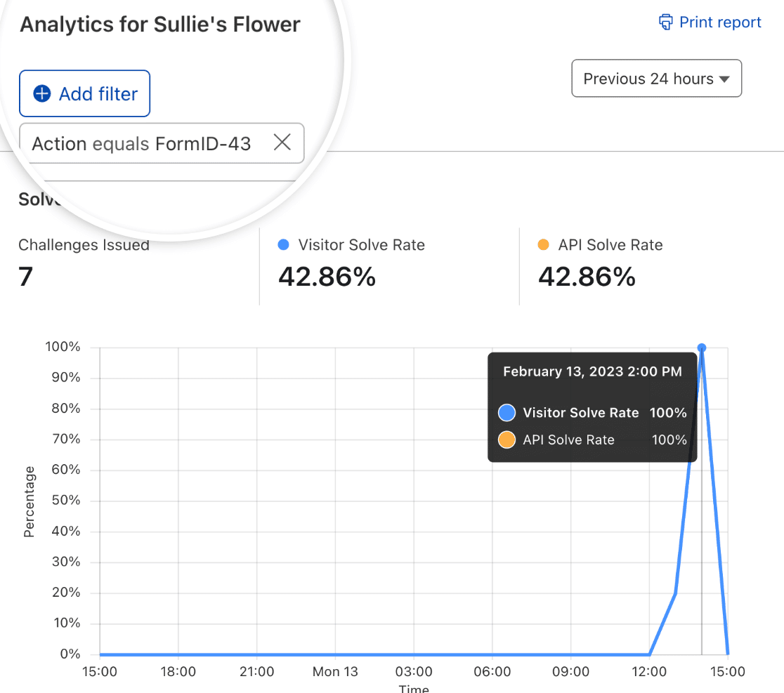 Form captcha analytics