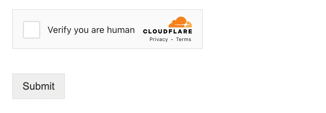Cloudflare Turnstile checkbox challenge