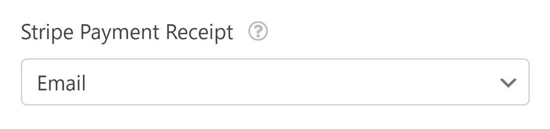 Selecting the Email field to send Stripe payment receipts to