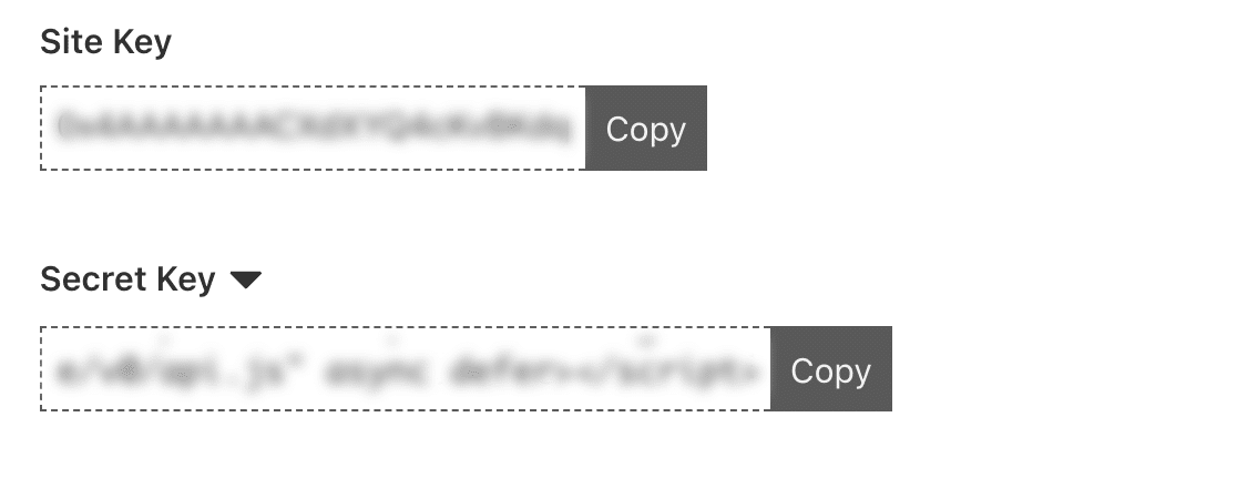 Cloudflare site key and secret key