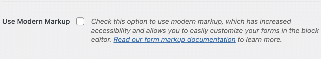 Disable modern markup