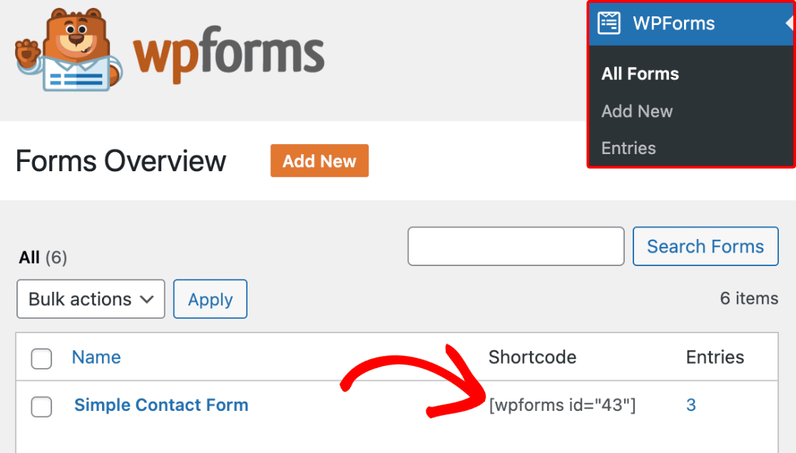 WPForms ID