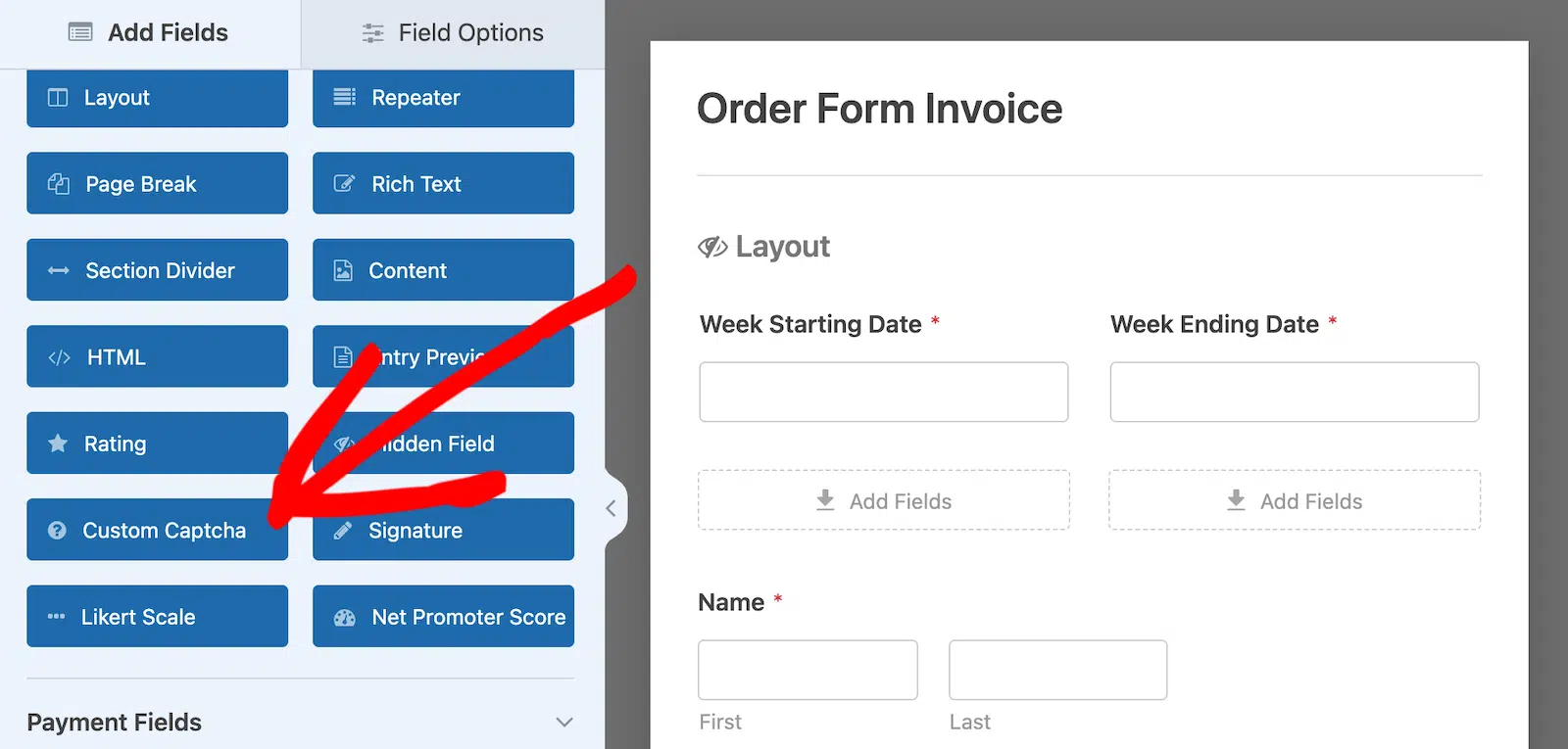 Crea il tuo Captcha personalizzato con WPForms