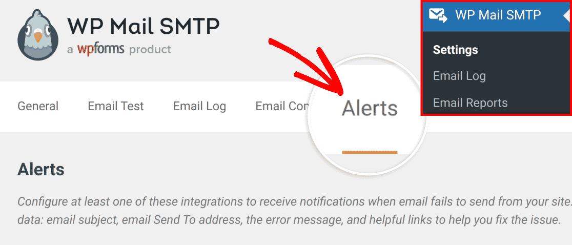 Accessing email alerts in WP Mail SMTP