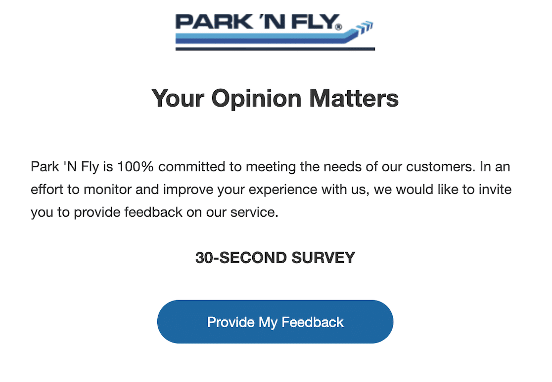 A promise of brevity from Park 'N Fly