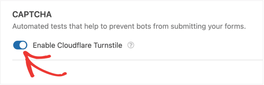 Enabling Cloudflare Turnstile widget