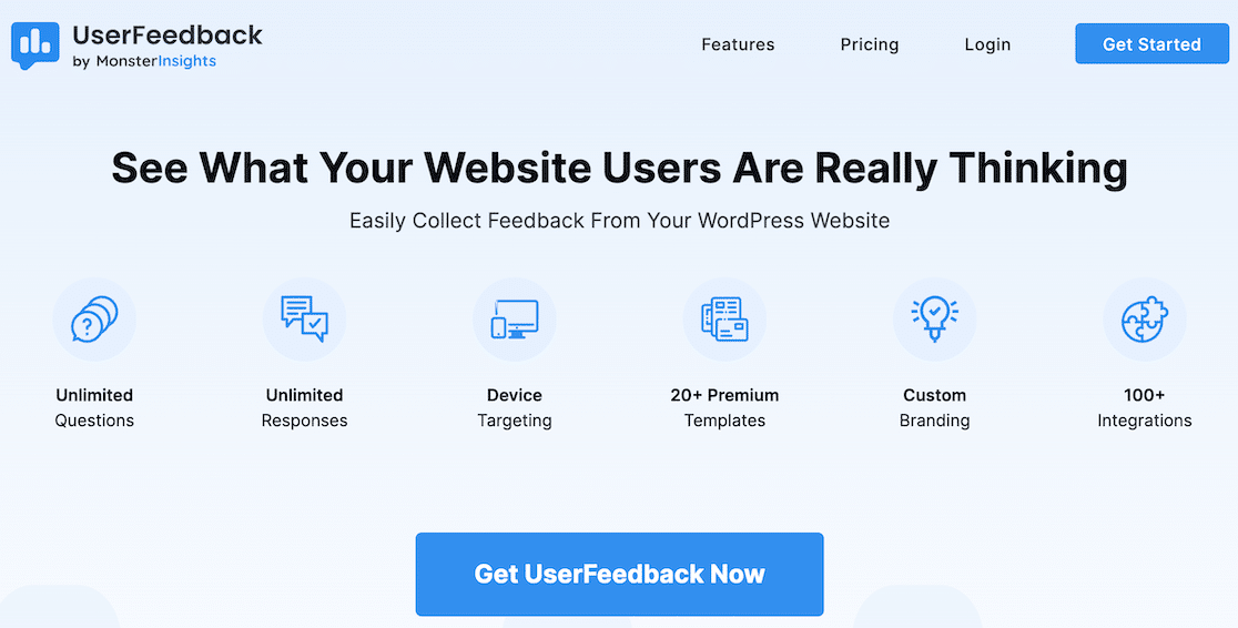 UserFeedback's website