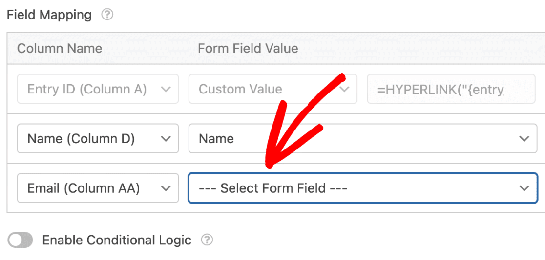 Select form field