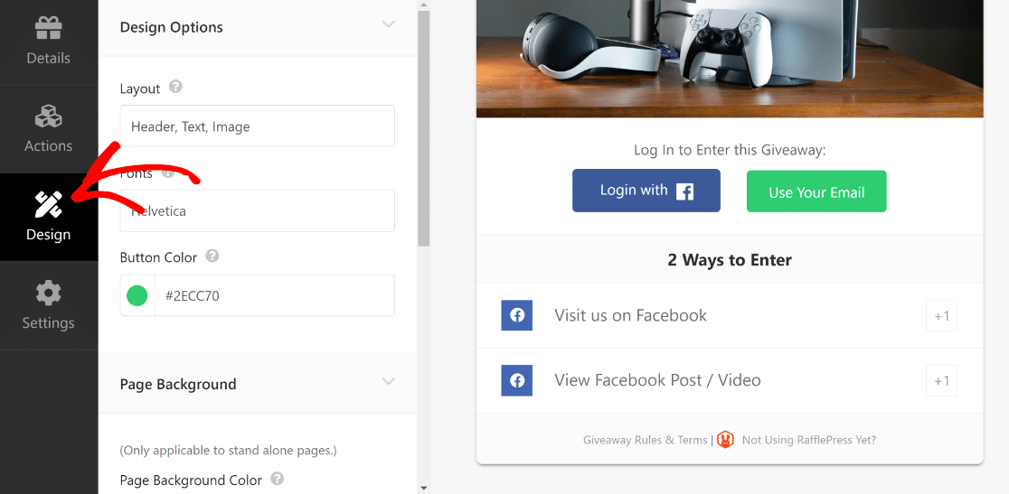 Facebook Login Setup - RafflePress