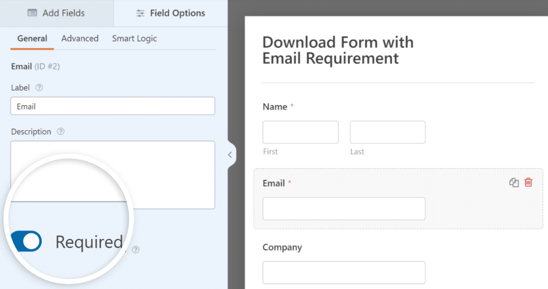 Make email required manually