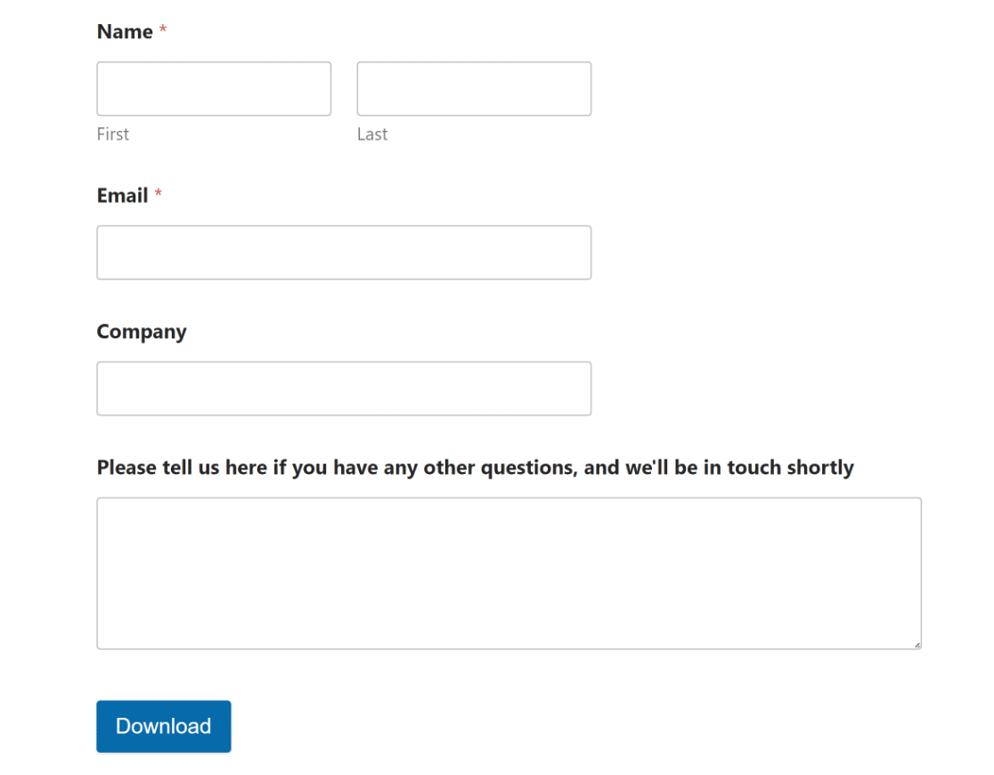 Require email address form preview