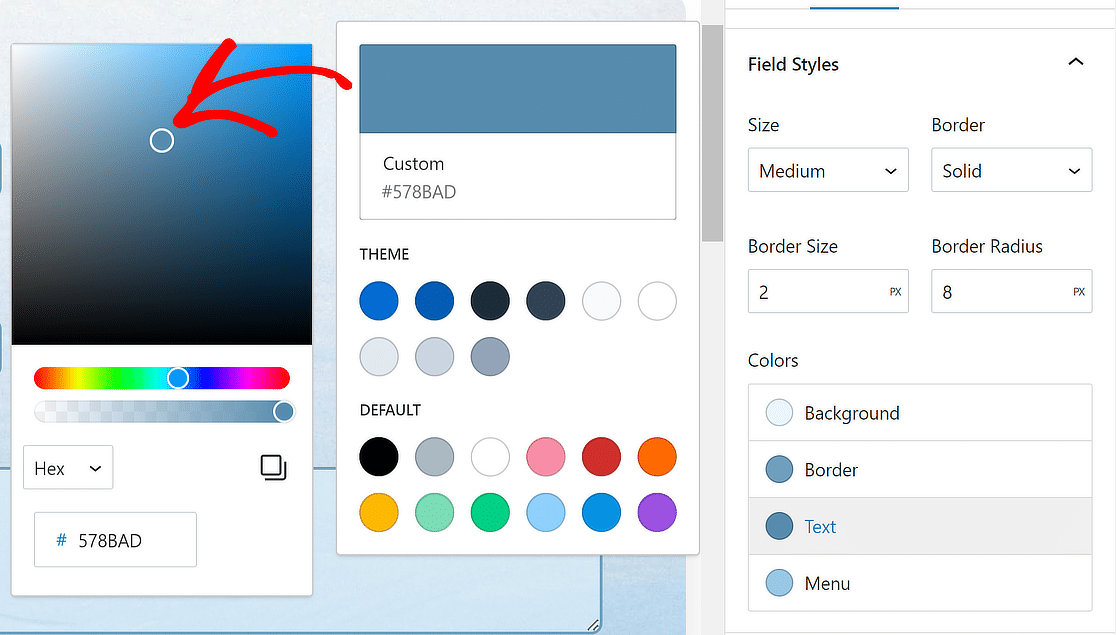 Field text color