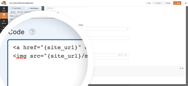 create a smart tag site URL with this snippet