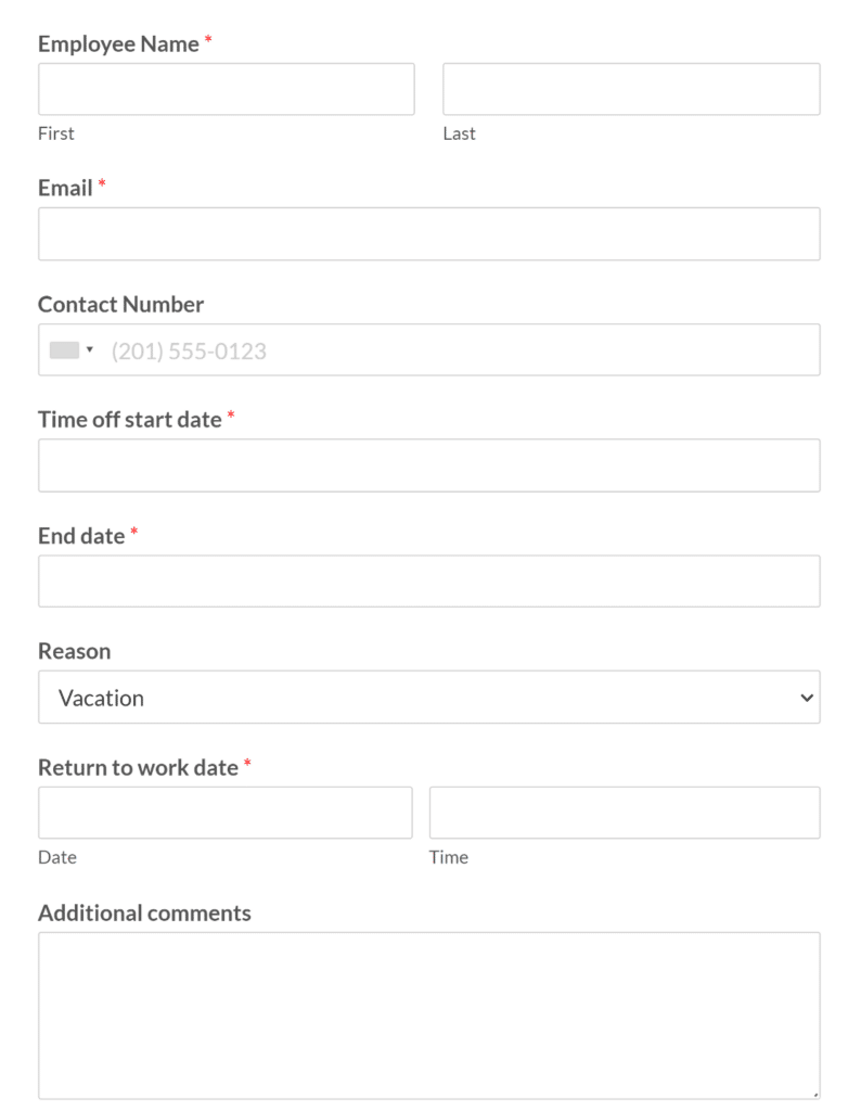 How to Make a Time Off Request Form with a Template