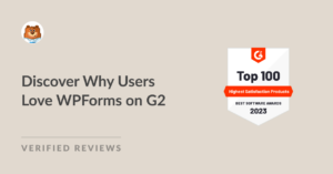 Discover why users love WPForms on G2