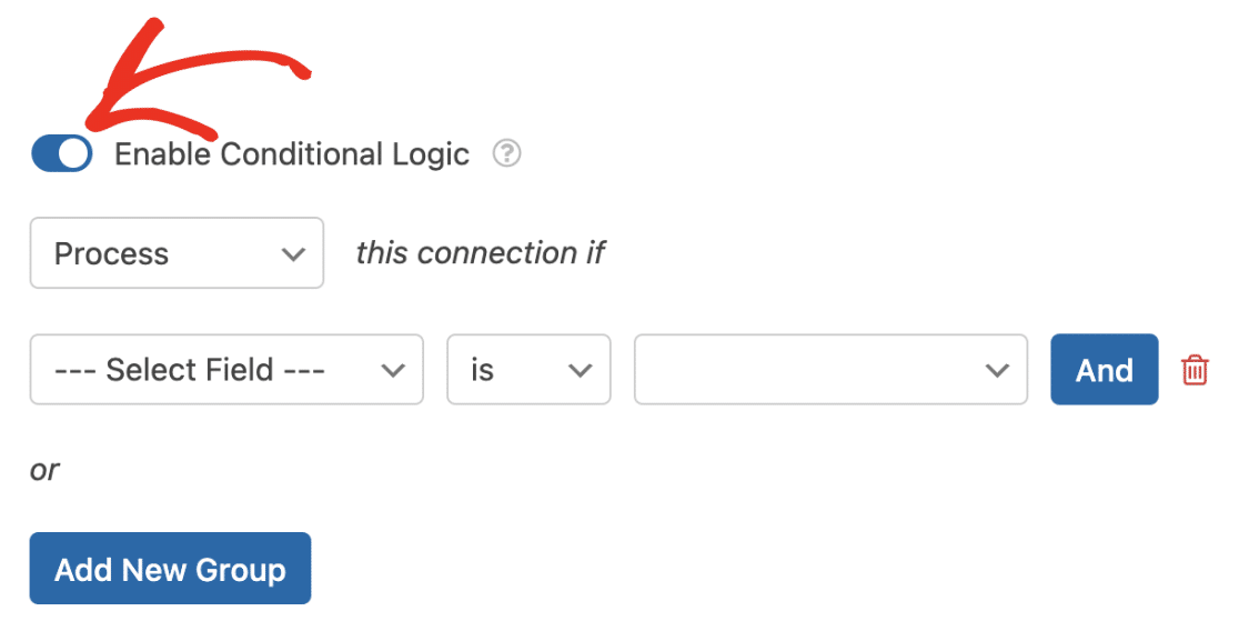 Enabling conditional logic