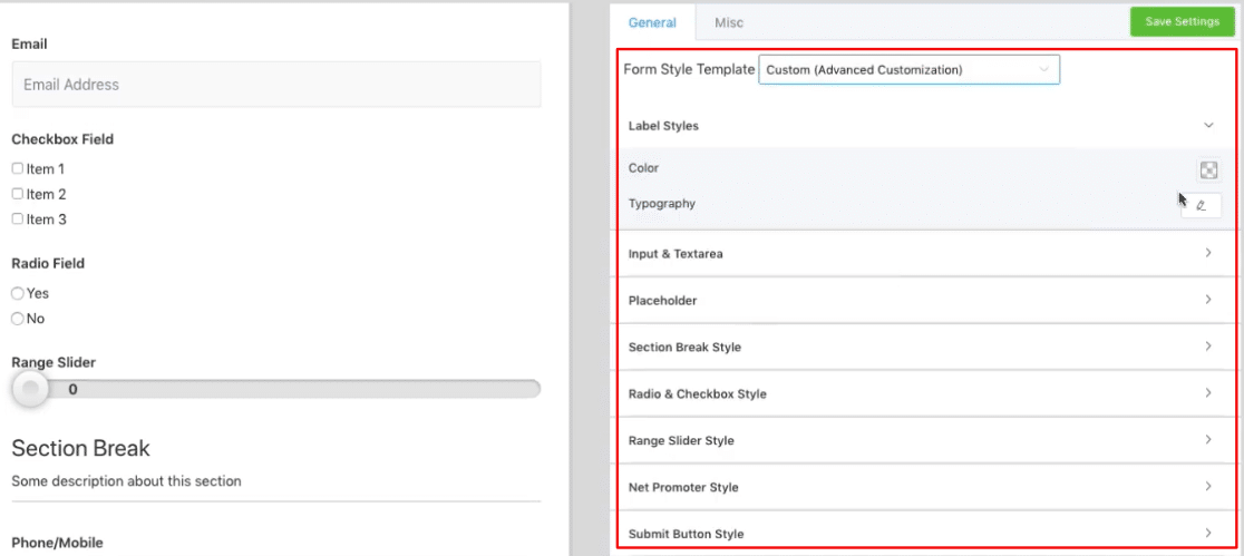 Fluent Forms styles