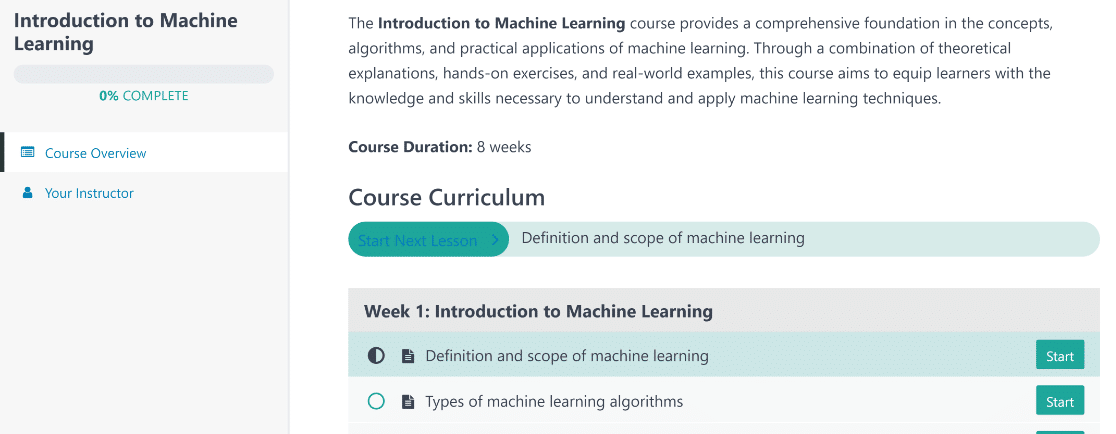 AI-generated course outline in MemberPress Courses
