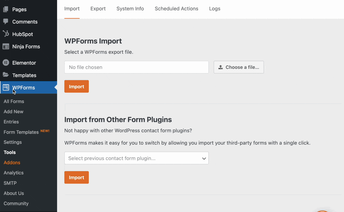 Moving from ninja forms to wpforms