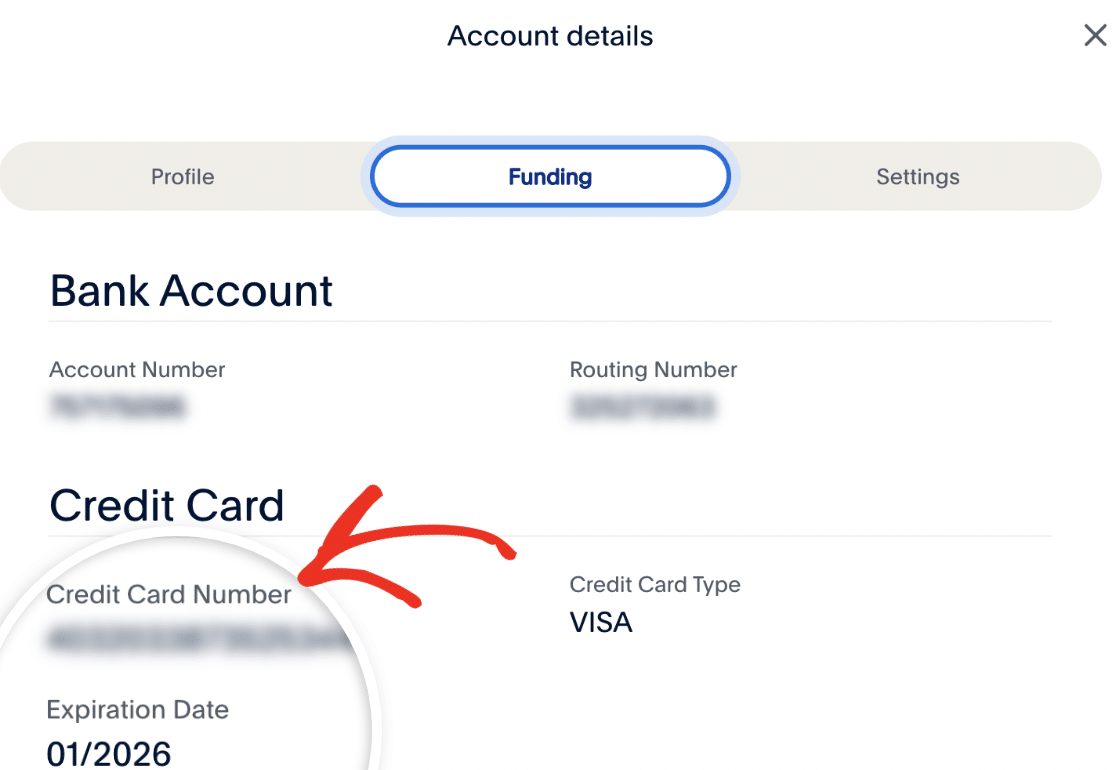 PayPal sandbox test credit card