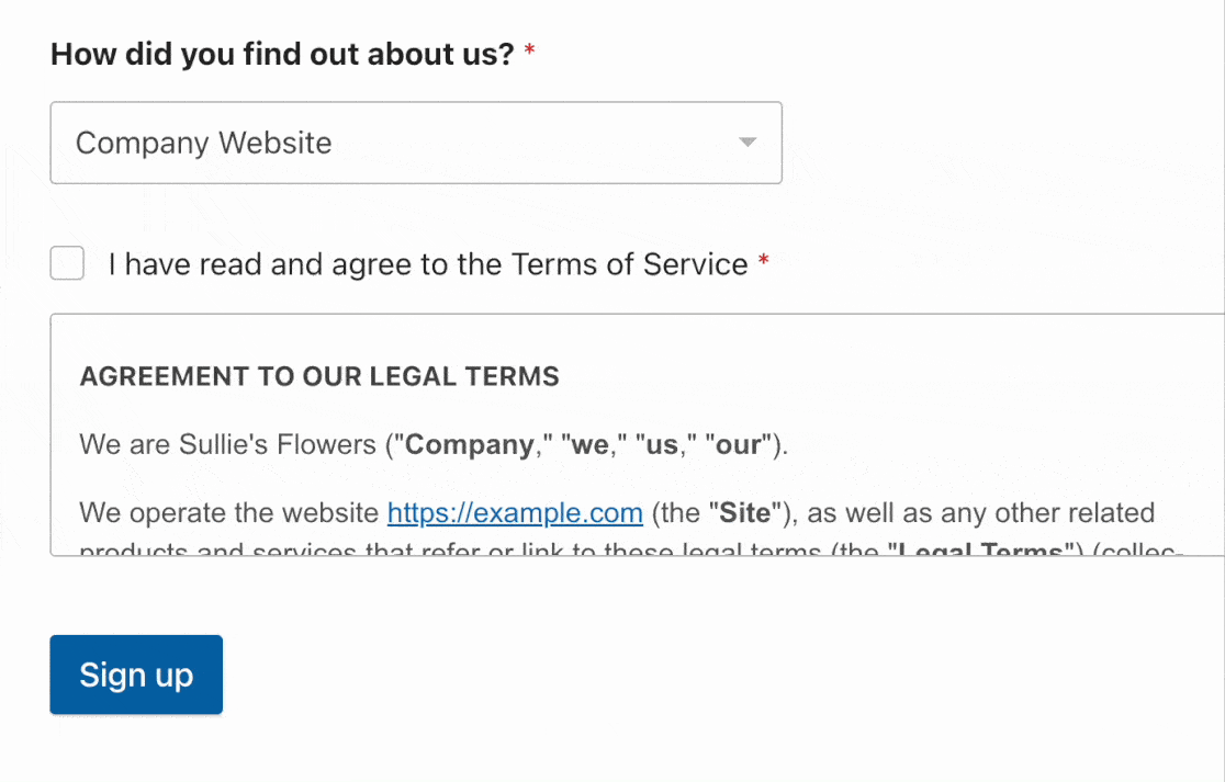 Terms of service overview