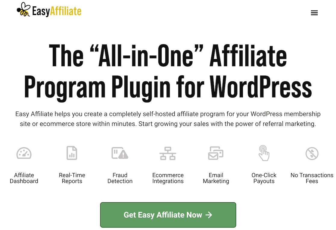 The Easy Affiliate website