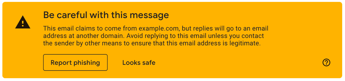Be careful with this message warning in Gmail