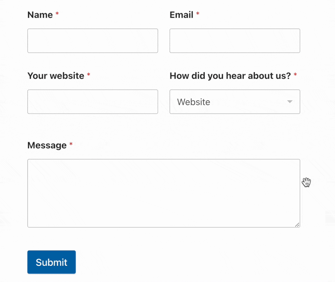 Displaying fields in a single column on mobile