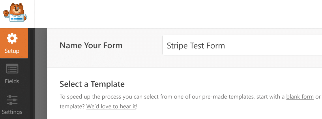 Naming a form