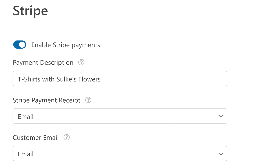 Stripe payment options