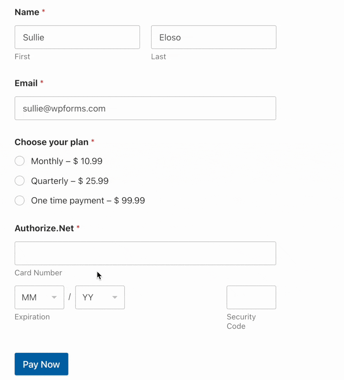 Testing Authorize.Net Payments 