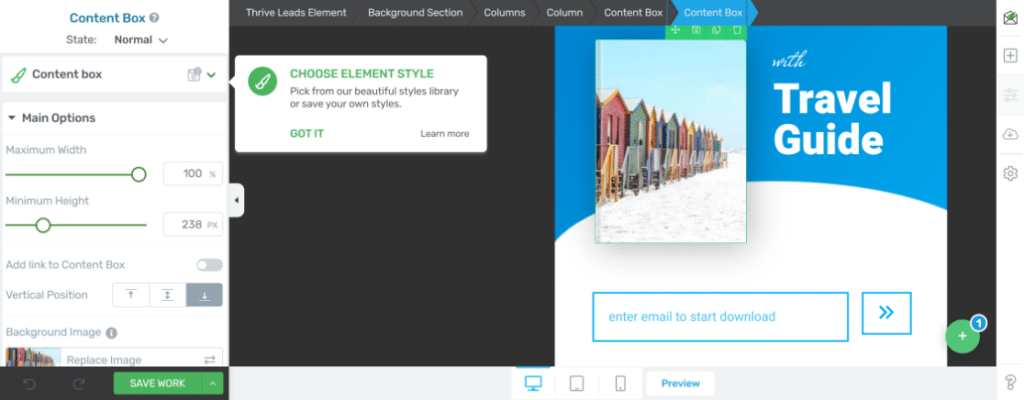 Thrive Leads Visual Builder - WPForms Constructeur visuel Thrive Leads
