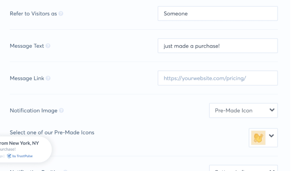 TrusPulse Customization - WPForms Personnalisation de TrusPulse