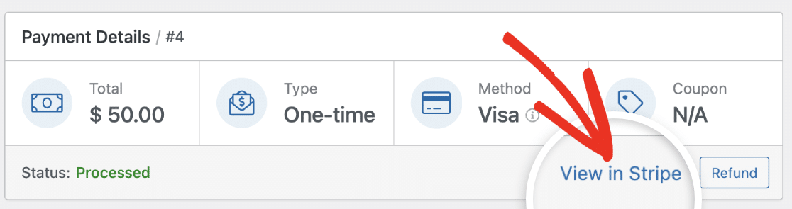 Buttons in Payments page
