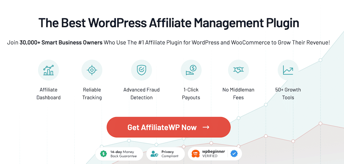 The AffiliateWP homepage