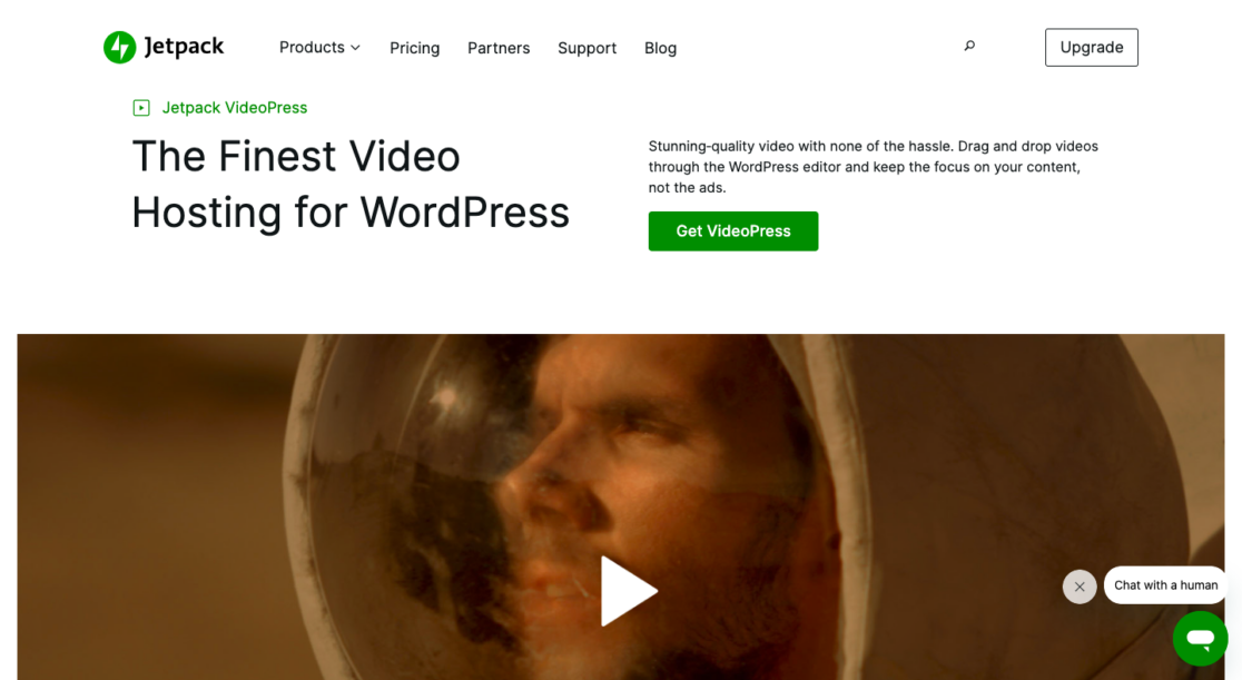 Jetpack VideoPress homepage