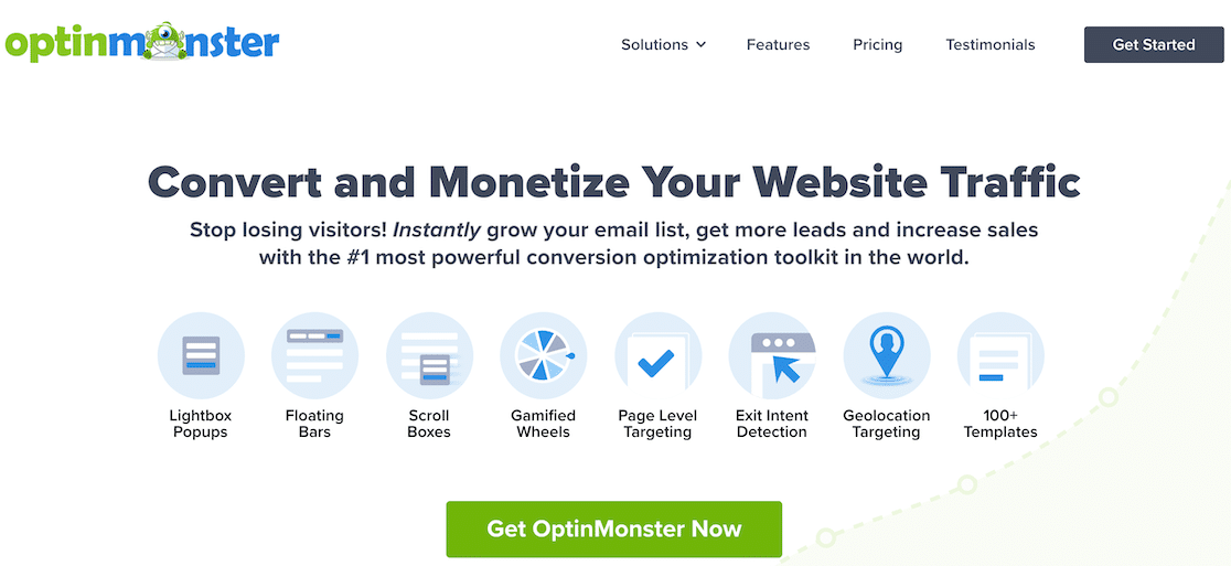 The OptinMonster home page