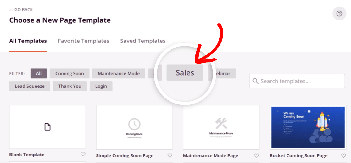 Sales page templates SeedProd