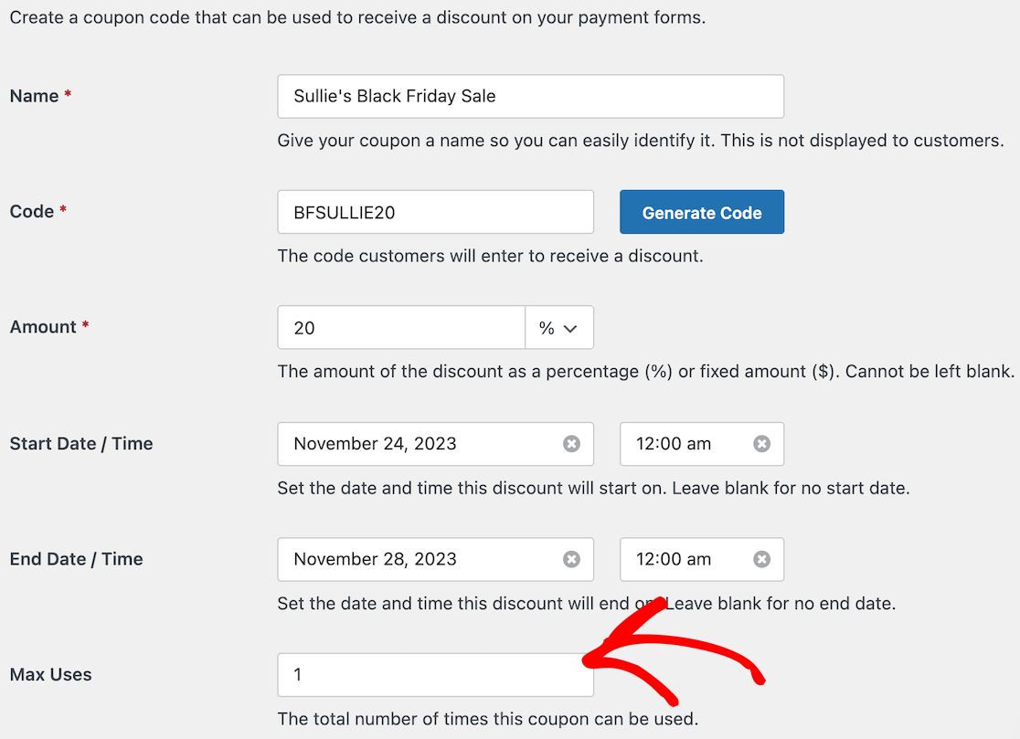 Create and use payment discount codes