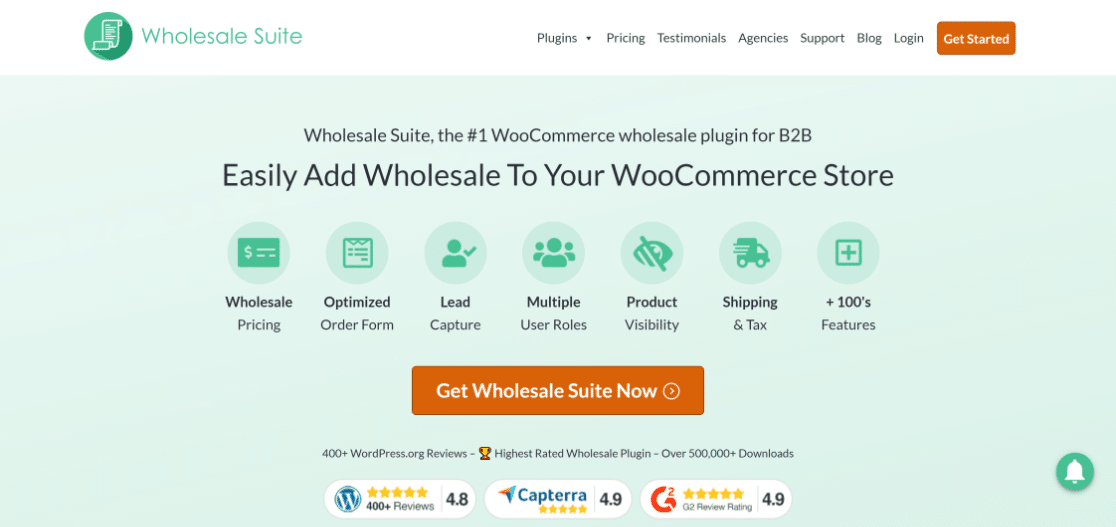 The Wholesale Suite homepage