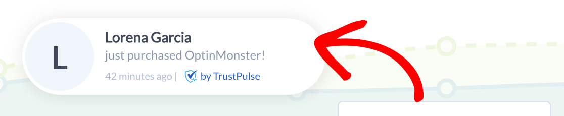 A TrustPulse notification