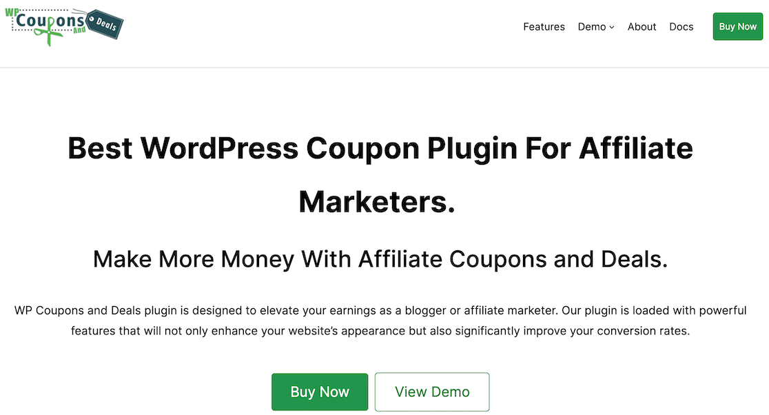 WP Coupons and Deals website