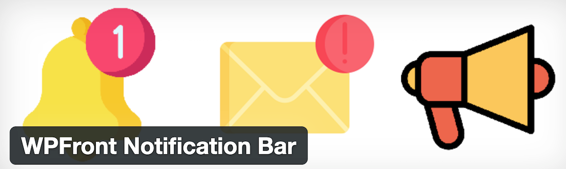 WPFront Notification Bar WordPress page