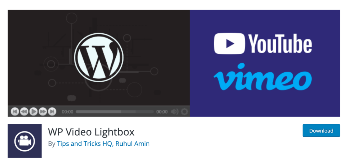 WP Video Lightbox plugin
